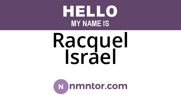 Racquel Israel