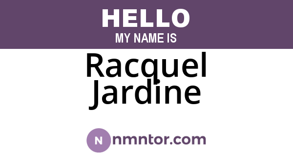 Racquel Jardine