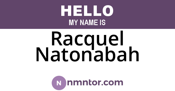 Racquel Natonabah