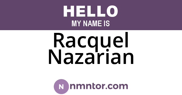 Racquel Nazarian