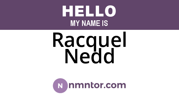 Racquel Nedd