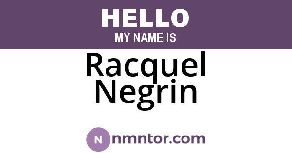 Racquel Negrin