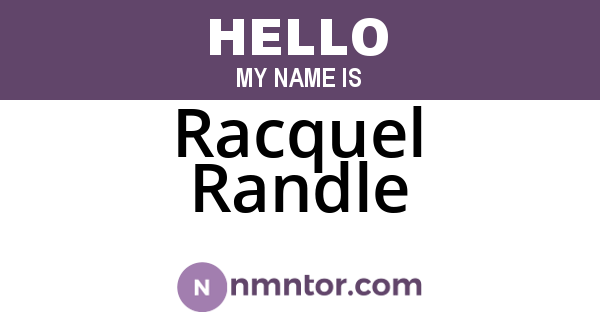 Racquel Randle