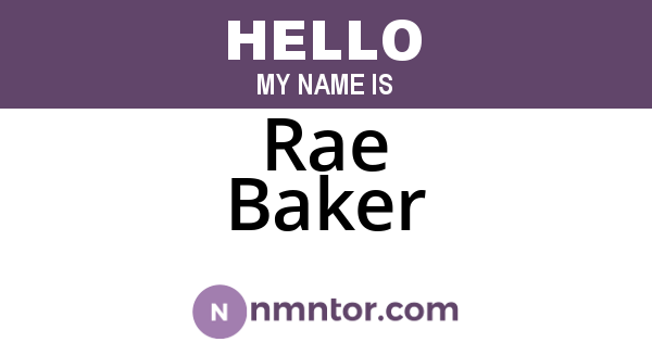 Rae Baker