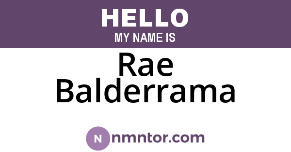 Rae Balderrama