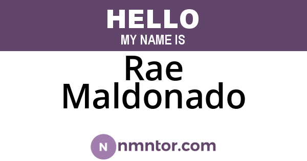 Rae Maldonado