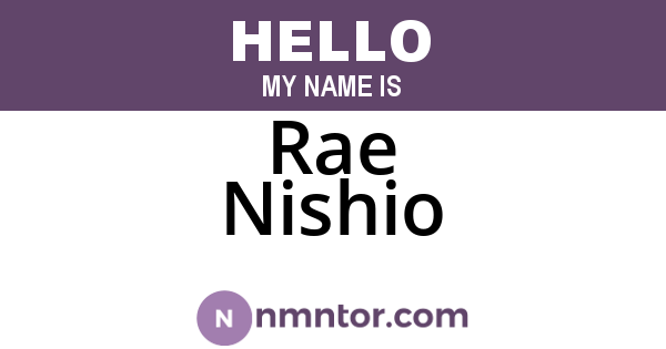 Rae Nishio