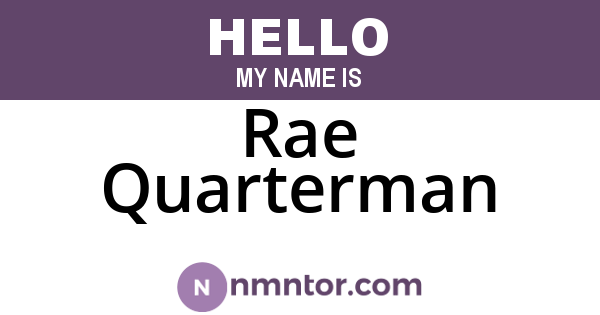 Rae Quarterman