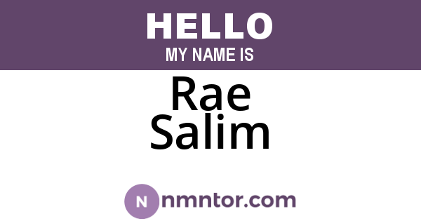 Rae Salim