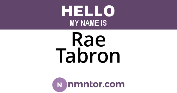 Rae Tabron