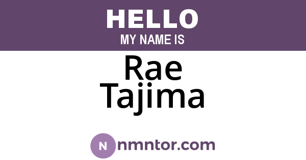 Rae Tajima