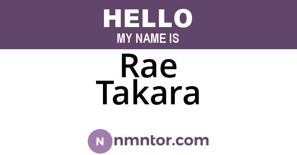 Rae Takara