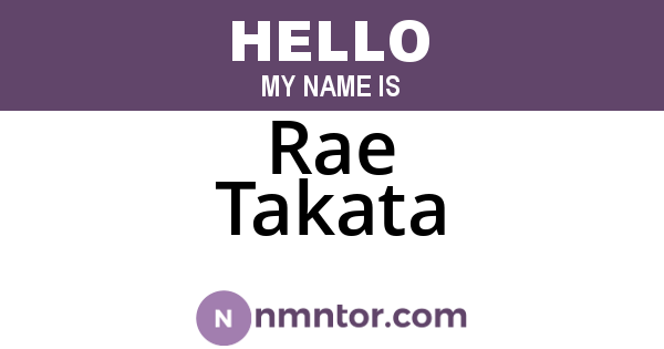 Rae Takata