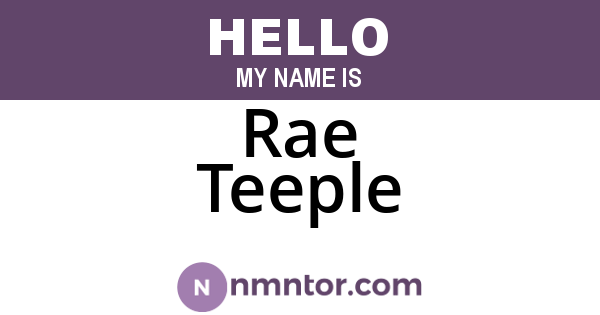 Rae Teeple