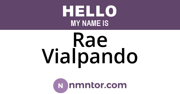 Rae Vialpando