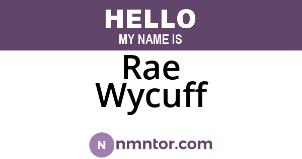 Rae Wycuff