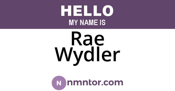 Rae Wydler