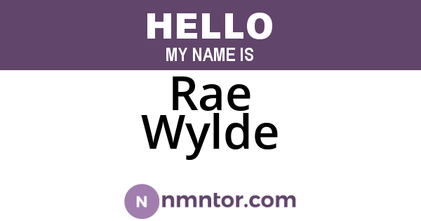 Rae Wylde