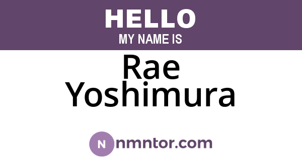 Rae Yoshimura