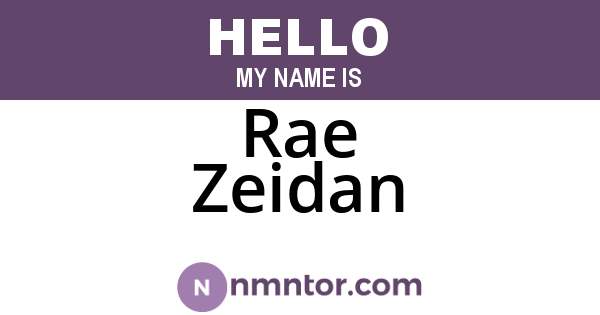 Rae Zeidan