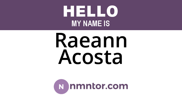 Raeann Acosta