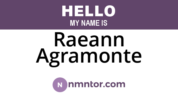 Raeann Agramonte