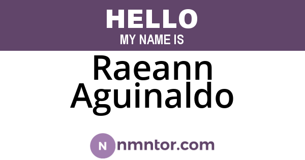 Raeann Aguinaldo