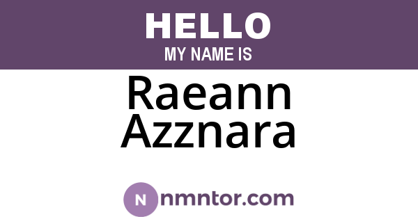 Raeann Azznara