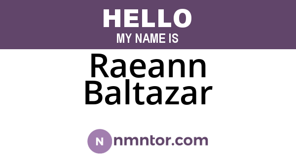Raeann Baltazar