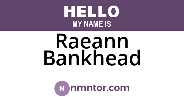 Raeann Bankhead