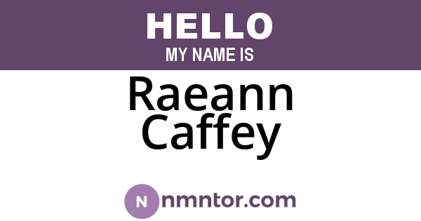 Raeann Caffey