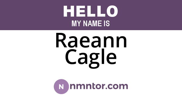 Raeann Cagle