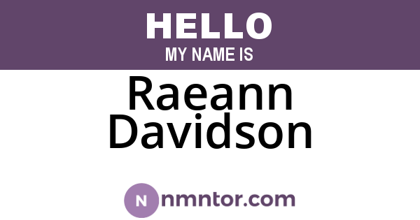 Raeann Davidson