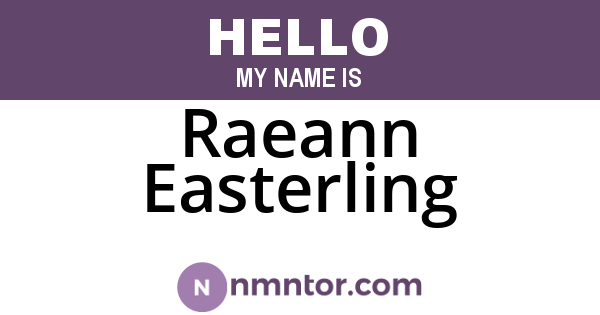 Raeann Easterling