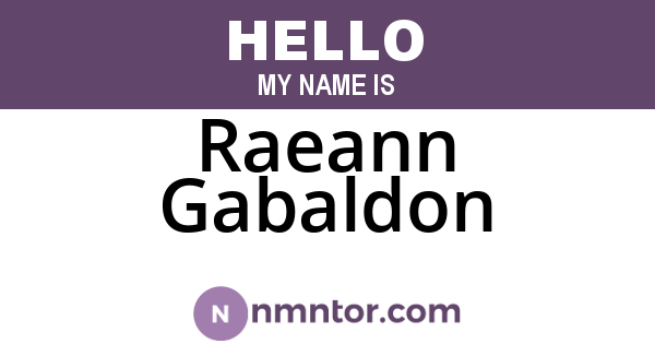 Raeann Gabaldon