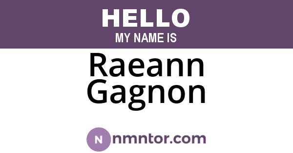 Raeann Gagnon