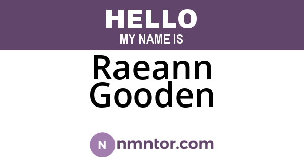 Raeann Gooden