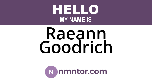 Raeann Goodrich