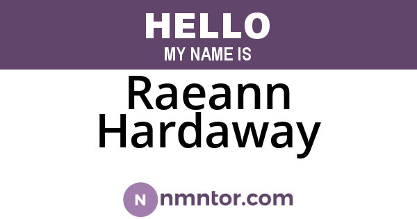 Raeann Hardaway
