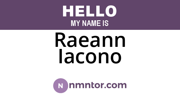 Raeann Iacono