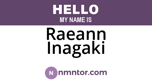 Raeann Inagaki