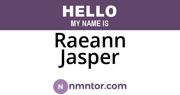 Raeann Jasper