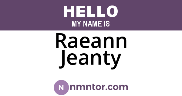 Raeann Jeanty