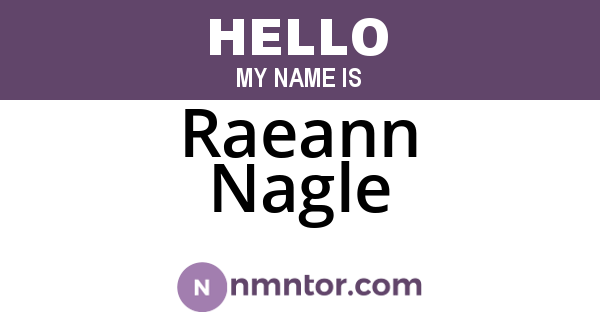 Raeann Nagle