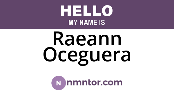 Raeann Oceguera