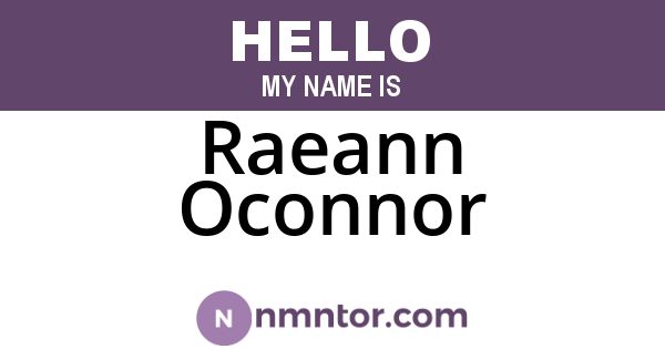 Raeann Oconnor