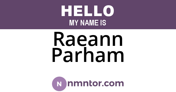 Raeann Parham