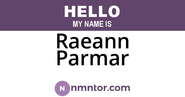 Raeann Parmar