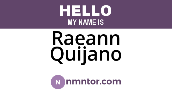 Raeann Quijano