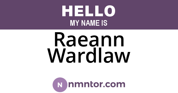 Raeann Wardlaw